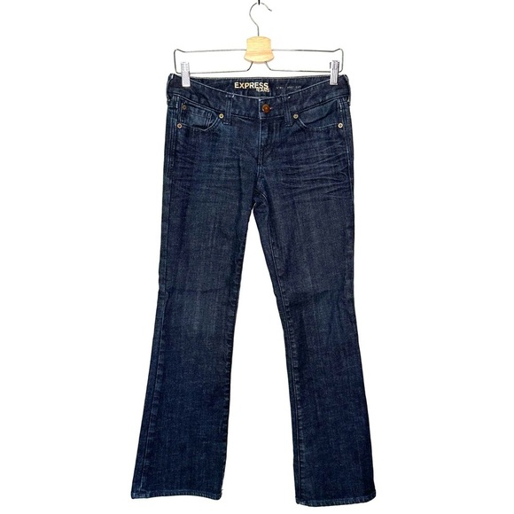 Express | Dark Wash Stella Boot Cut Jeans Size 2 Short - Picture 1 of 8